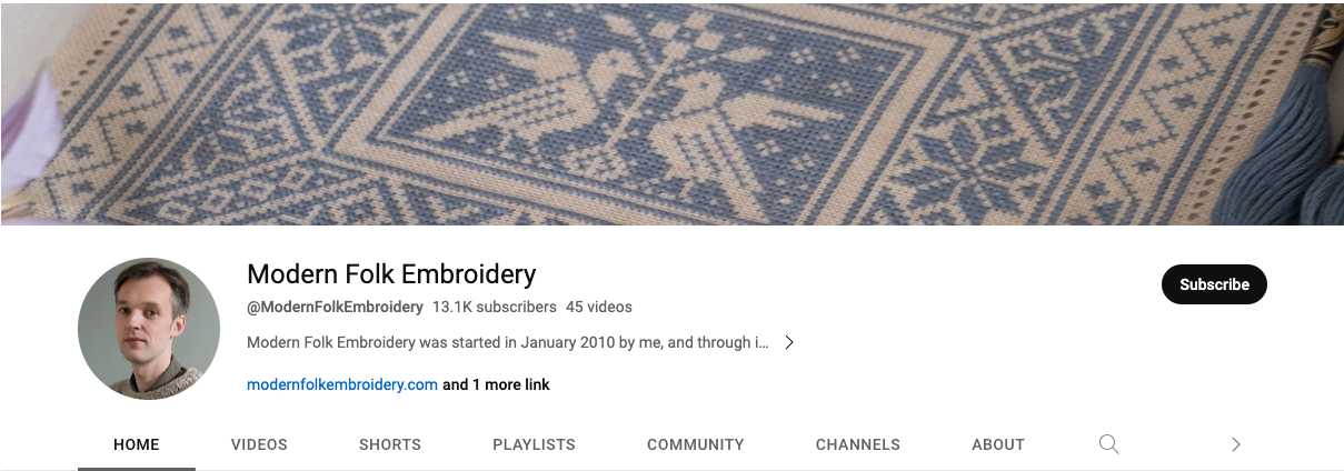 El canal de Jacob Modern Folk Embroidery