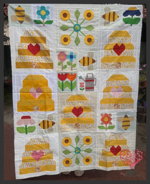 Patrones de Primavera: mi version del Bee Keepers Quilt