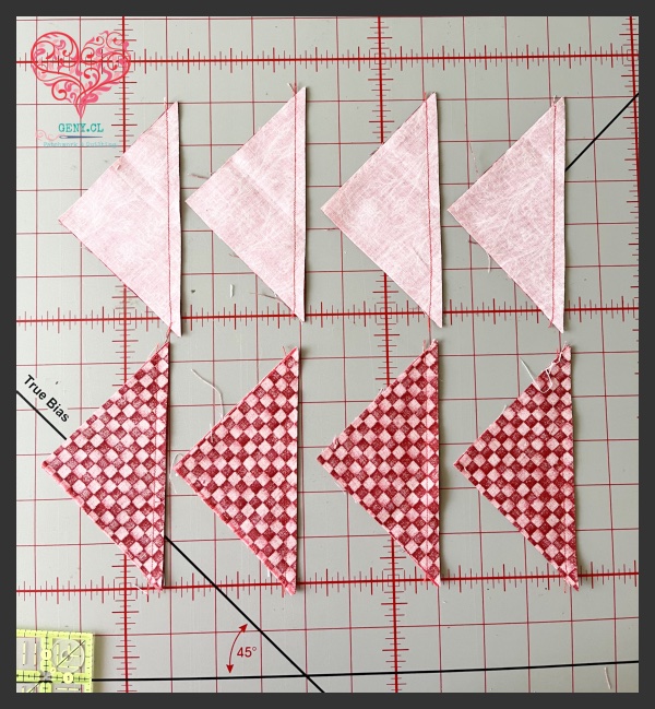 Triangulos cosidos
