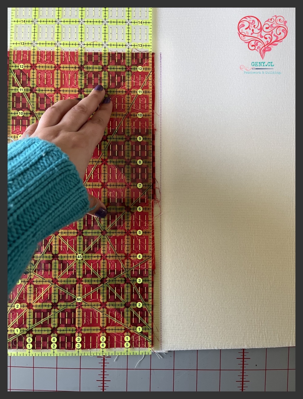 Mide y corta a 1/4 pulgada bolso de proyectos