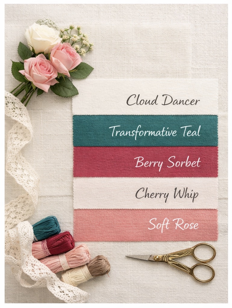 Paleta de colores junto a rosas de San valentin