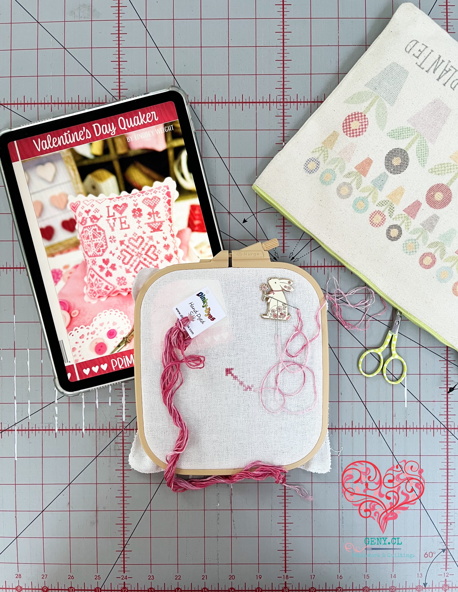 bordados con amor: valentines day quaker