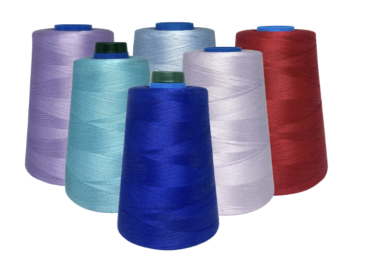 Carretes de hilo de algodón Tren utilizados para costuras de patchwork.